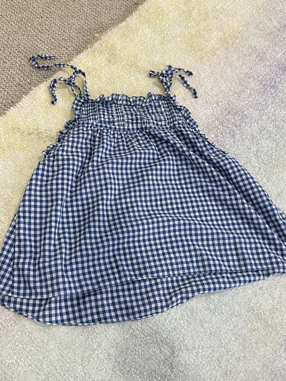 Doen Fleurette top in Blue Gingham - small - Picture 3 of 6